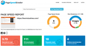 Page Speed Grader screenshot